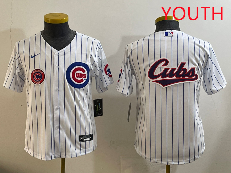 Youth Chicago Cubs blank white MLB 2025 jersey style 3